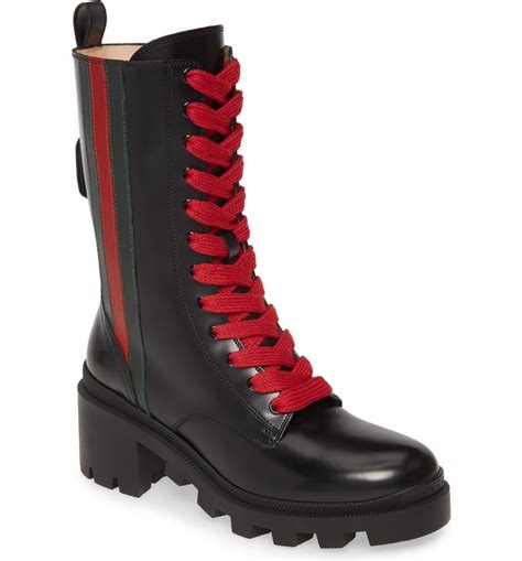 gucci thigh high boots for women|gucci combat boots for women.